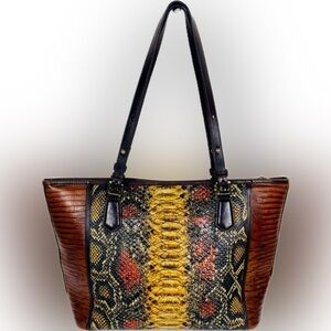 Brahmin Hudson Satchel Brown Tyndale Tote